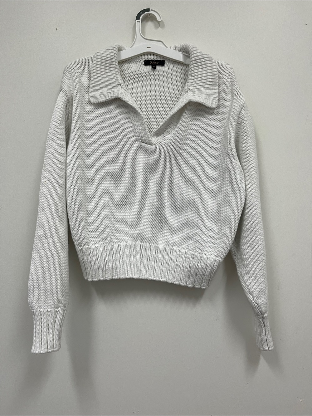 Quince 100% Organic Cotton Polo Sweater size Small
